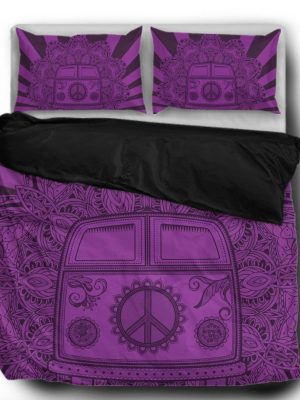 Housse De Couette Hippie Violet Parure de lit