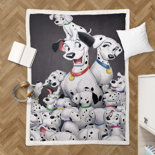 Couverture 101 Dalmatiens Chiots Dalmatiens 02 Plaid Polaire Plaid Canapé