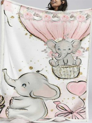 Couverture Adorable bébé Dumbo 02 Plaid Polaire Plaid Canapé