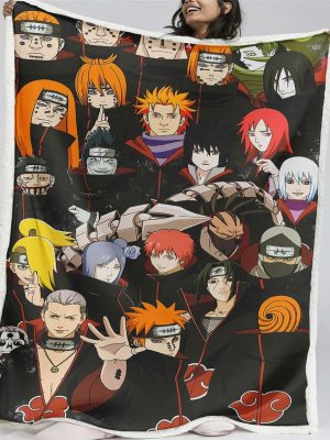 Couverture Akatsuki Naruto 02 Plaid Polaire Plaid Canapé