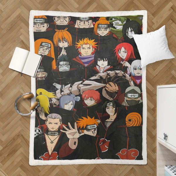 Couverture Akatsuki Naruto 02 Plaid Polaire Plaid Canapé