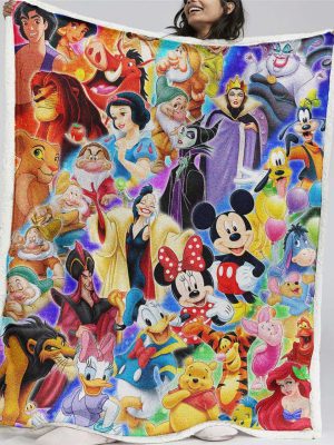 Couverture Tous les personnages Disney Plaid Polaire Plaid Canapé