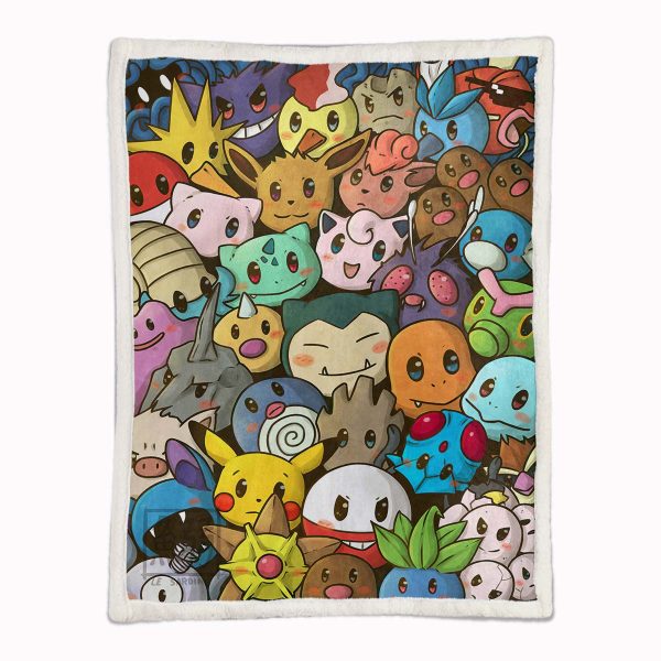 Couverture Tous les Pokémon mignons Plaid Polaire Plaid Canapé