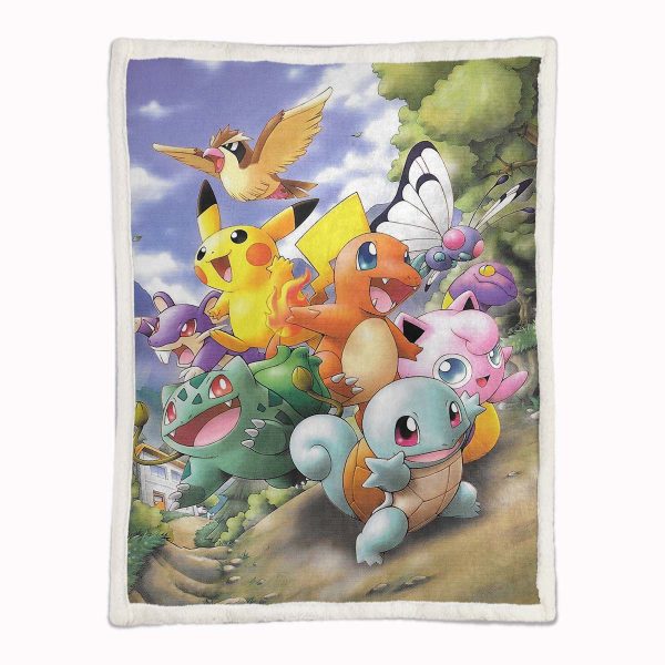 Couverture Tous les Pokémon mignons 2 Plaid Polaire Plaid Canapé