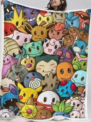 Couverture Tous les Pokémon mignons Plaid Polaire Plaid Canapé