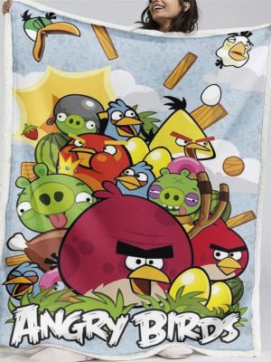 Couverture Angry Birds Tous les personnages 13 Plaid Polaire Plaid Canapé